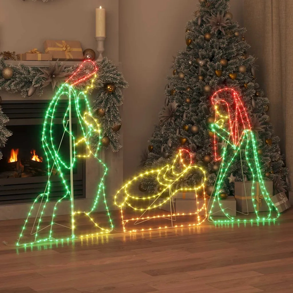 Scena natalizia illuminata Multicolore 112 x 71,5 cm PVC CFW9353775