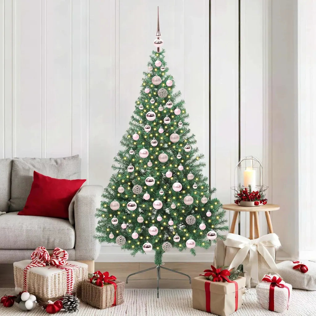 Albero di Natale | Decorazioni natalizie artificiale con luci integrate Verde 180 cm