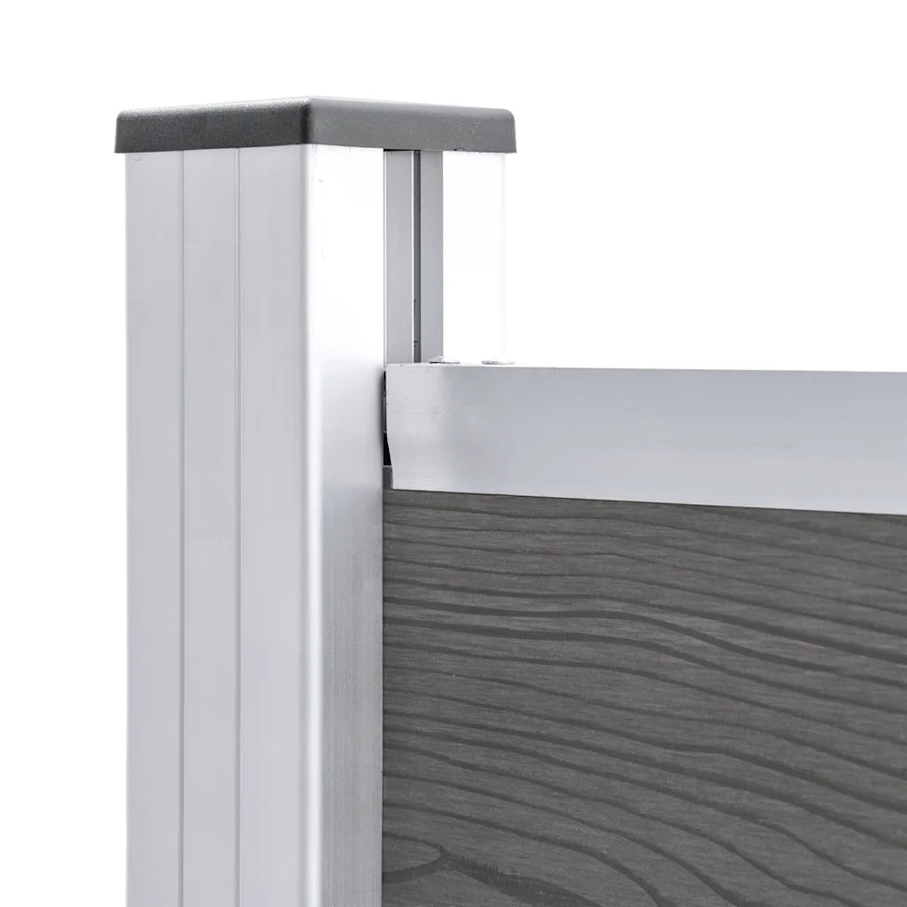 Pannello di Recinzione in WPC 175x146 cm Grigio cod mxl 22555