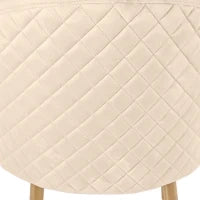 Set di 2 sedie da pranzo in velluto, con gambe in metallo dorato, 50x62x89 cm, Beige