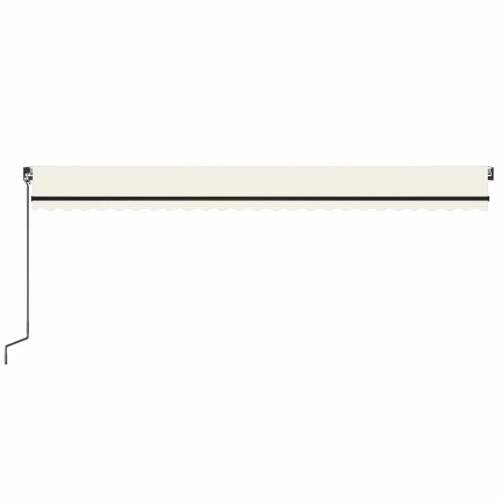 Tenda da Sole Retrattile Manuale con LED 600x350 cm Crema cod mxl 55305