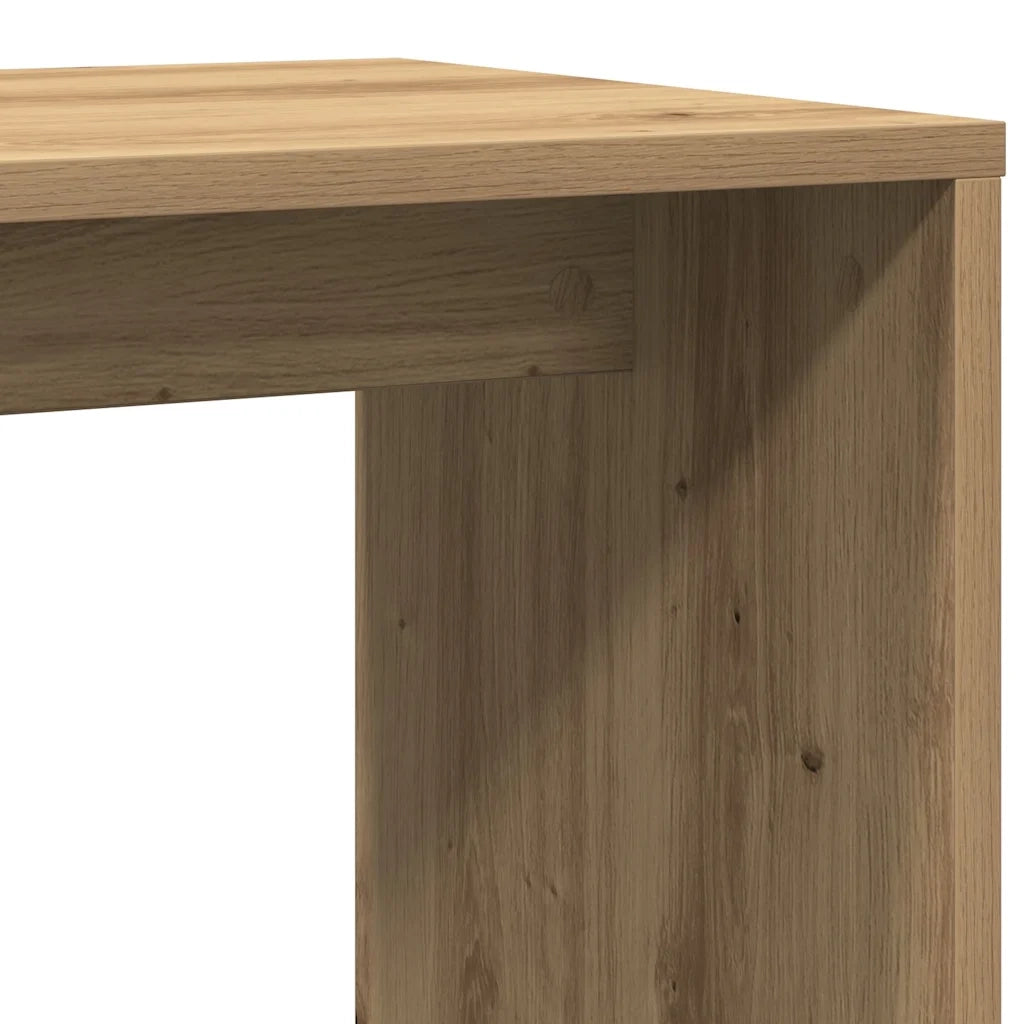 Tavolino Rovere Artigianale 59x36x38 cm in Legno Multistrato 856541