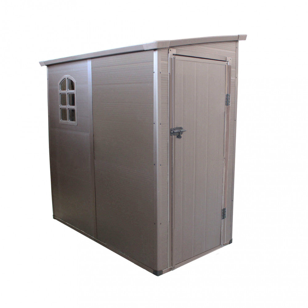 Casetta Box da Giardino Hause 111x191x194 h cm in Plastica Marrone