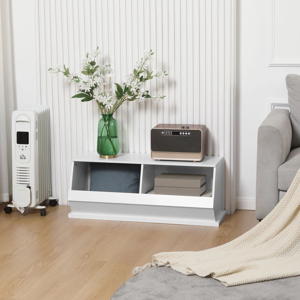 Cassettiera con 2 cassetti in MDF ¨C Xylo ¨C bianco 90x36x35 cm