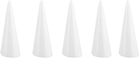 Supporto di Display in Plastica | Display per Accessori | Set di 5 | Forma Conica | Cono di Sospensione | Display per Gioielli | Supporto di Display per Anelli