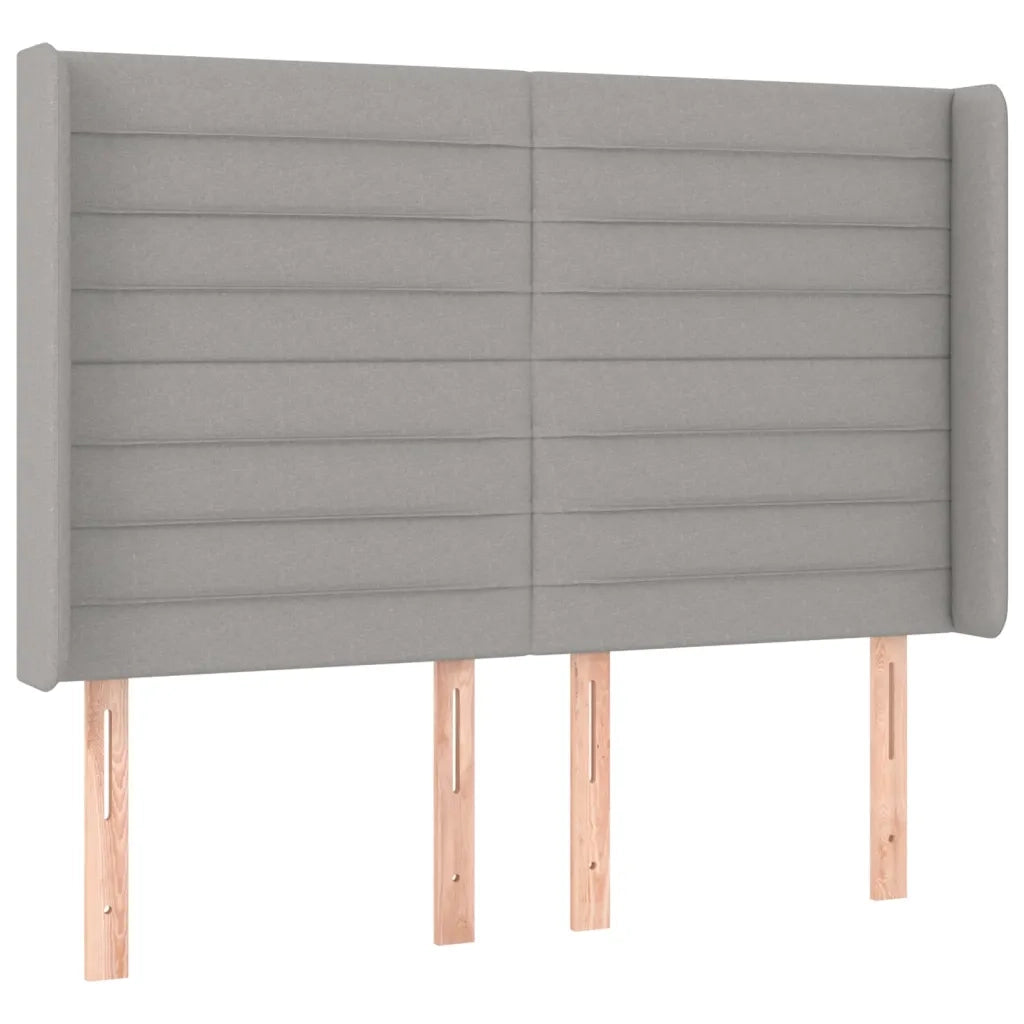 Letto a Molle Materasso e LED Grigio Chiaro 140x200 cm Tessuto 3138397