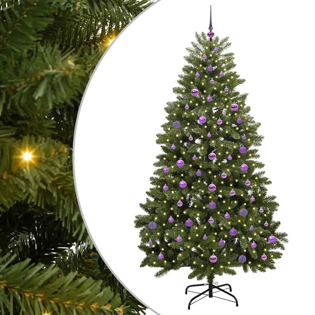 Albero di Natale | Decorazioni natalizie artificiale Verde 210 cm PVC e Metallo