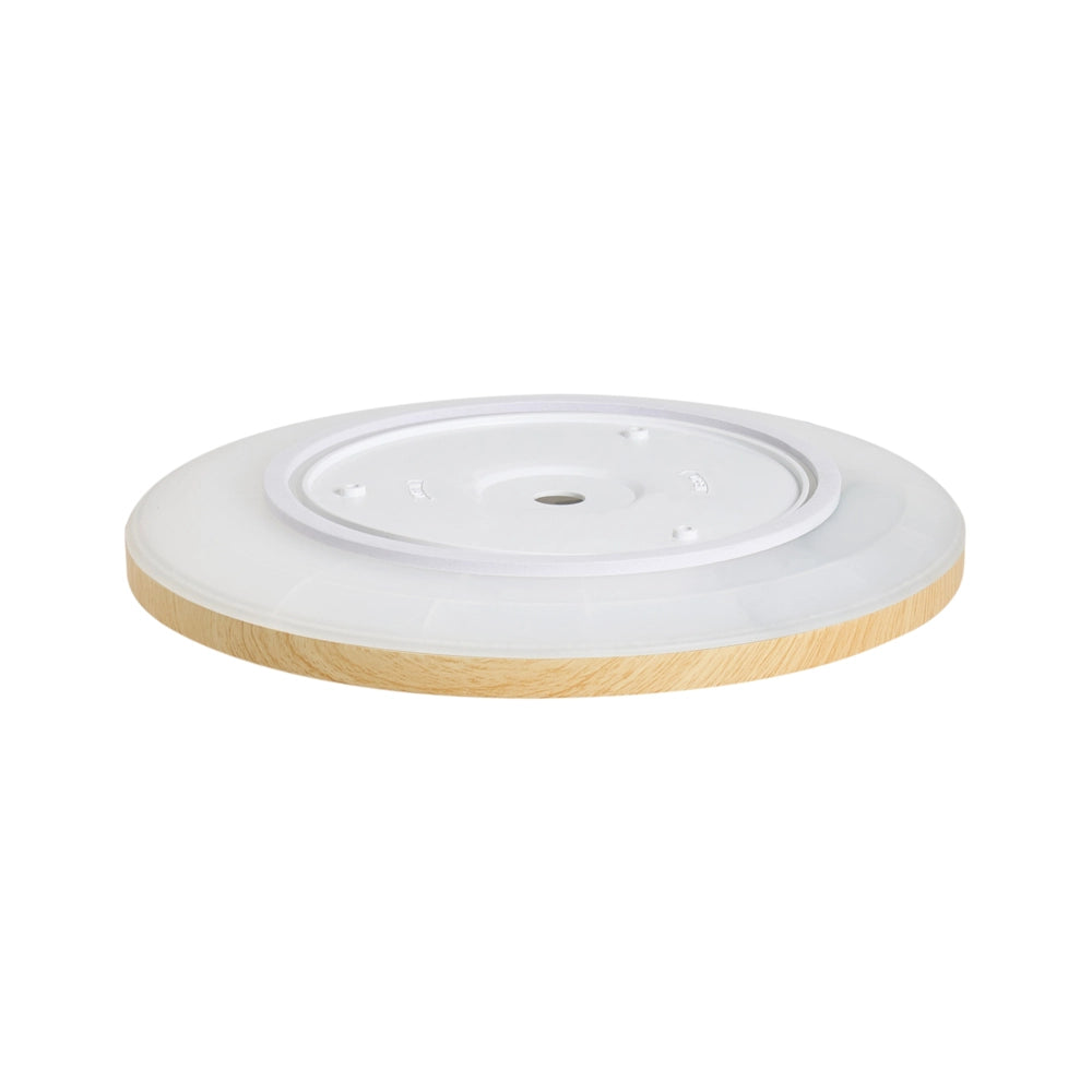 Plafoniera LED Marrone Chiaro 30 cm Sintetica Rotonda Pannello Luminoso LED a Filo Soffitto con Telecomando