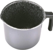 Melanzana in Alluminio, Nero, 12 cm – Ideale per la Scaldatura del Latte e delle Salse