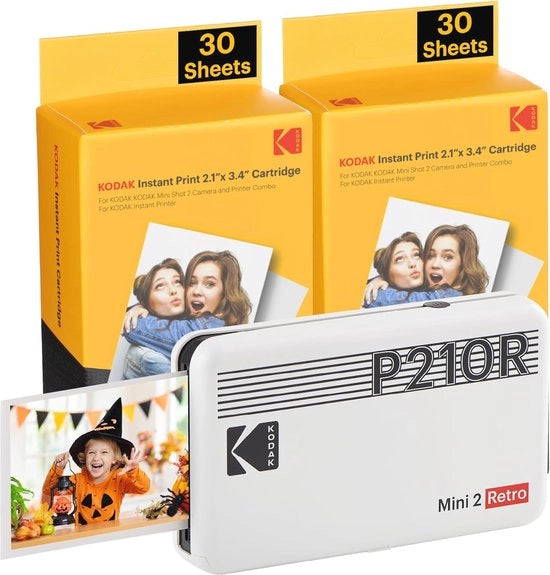 Stampante fotografico portatile 4PASS con pacchetto e 68 fogli - Compatta e alta qualità