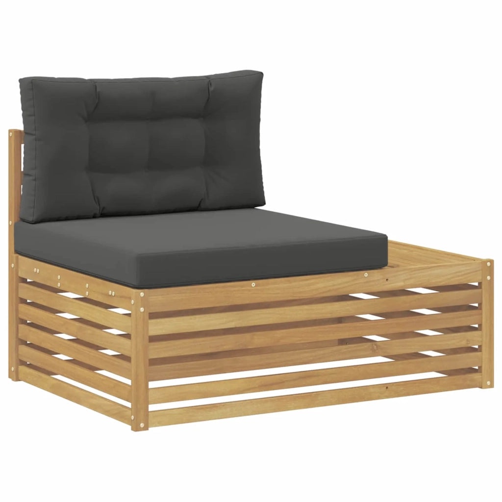 Divano da Esterno con cuscino-Divano da Giardino Bianco 115 x 83 x 73 cm 659410