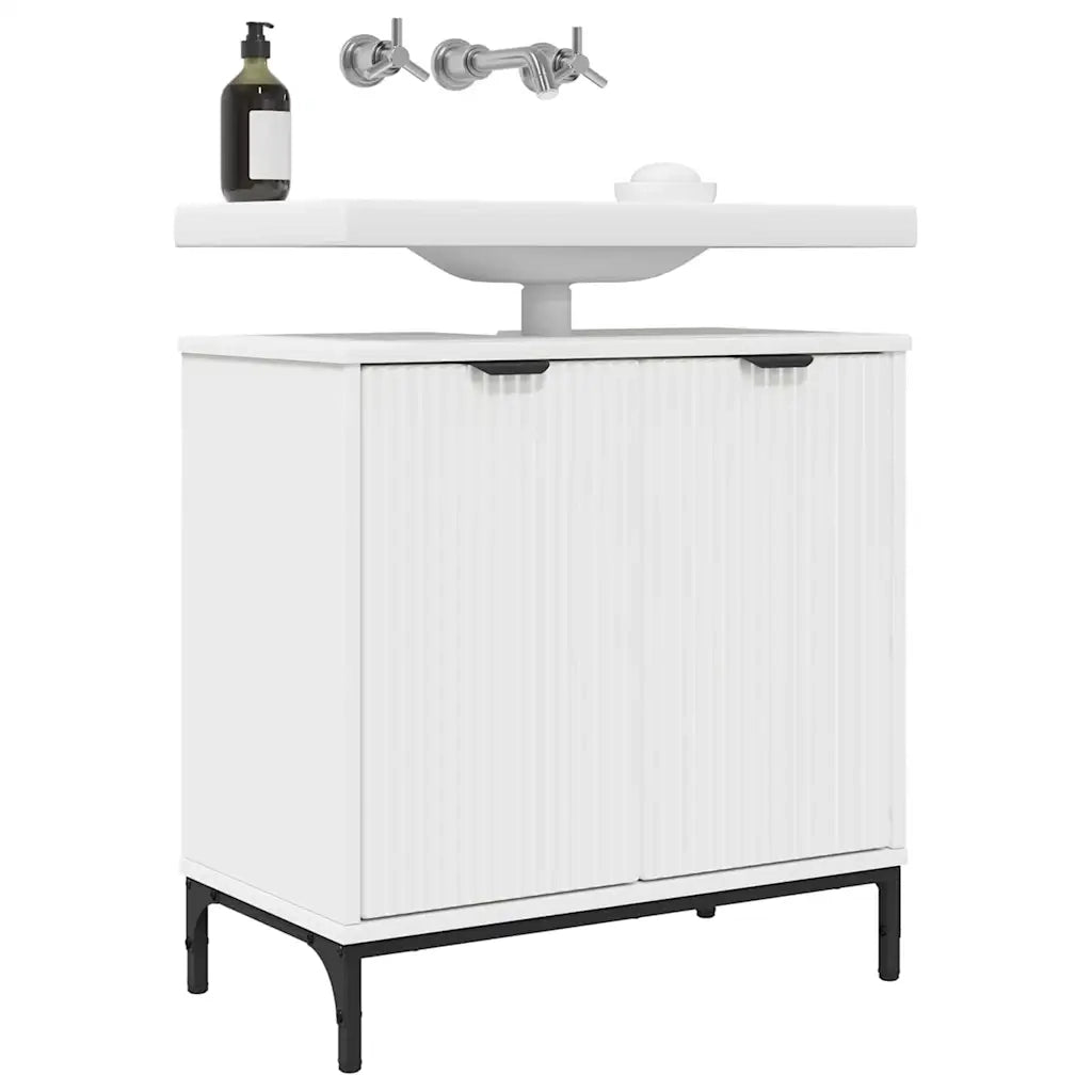 Armadio per Lavabo da Bagno-Armadietto da bagno-Mobiletto da bagno Bianco 60,5 x 33,5 x 61 cm