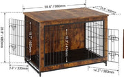 Kennellocale - Panchina per Cani - 2 Porte - Casetta per Cani - Struttura in Acciaio Solida - Con Cuscino - 98x65x68cm