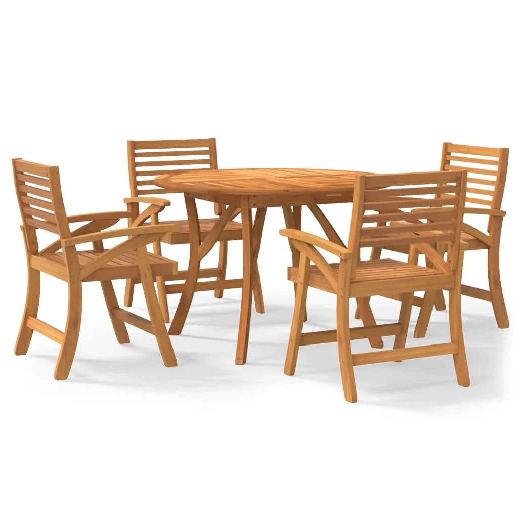 Set da Pranzo per Giardino 5 pz in Legno Massello di Acacia 3156856