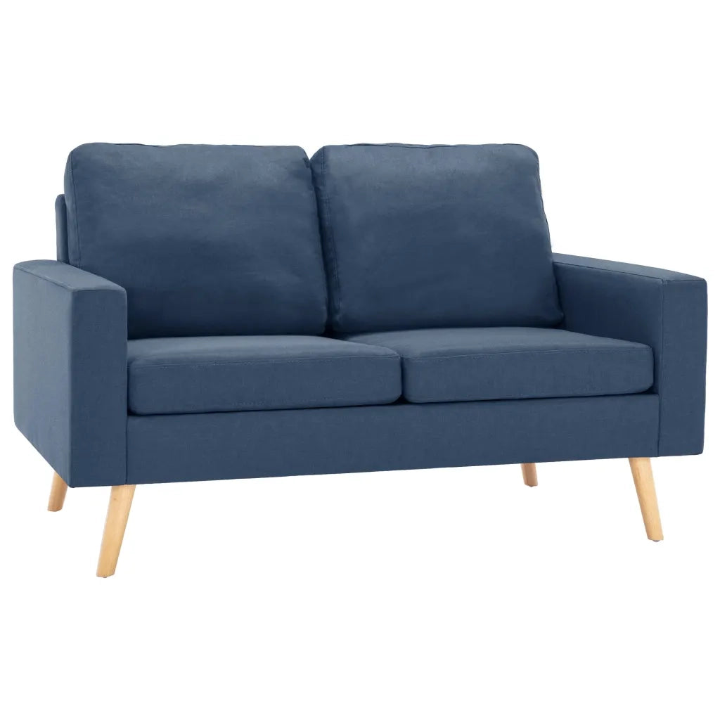 Set Divani 2 pz in Tessuto Blu cod mxl 19019