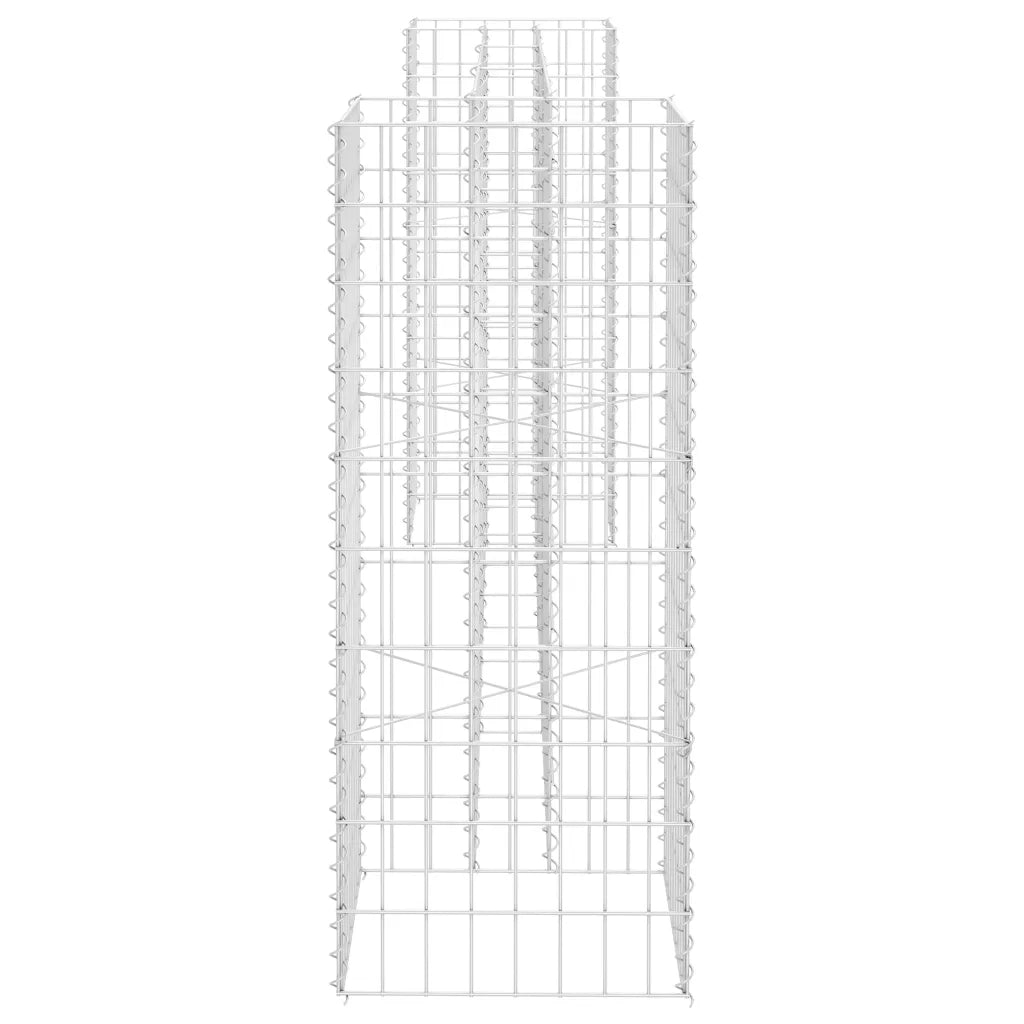 Gabbione Fioriera ad "H" in Filo di Acciaio 260x40x100 cm