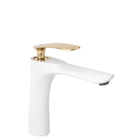 Rubinetto Da Lavabo Rea Orbit White Gold Low