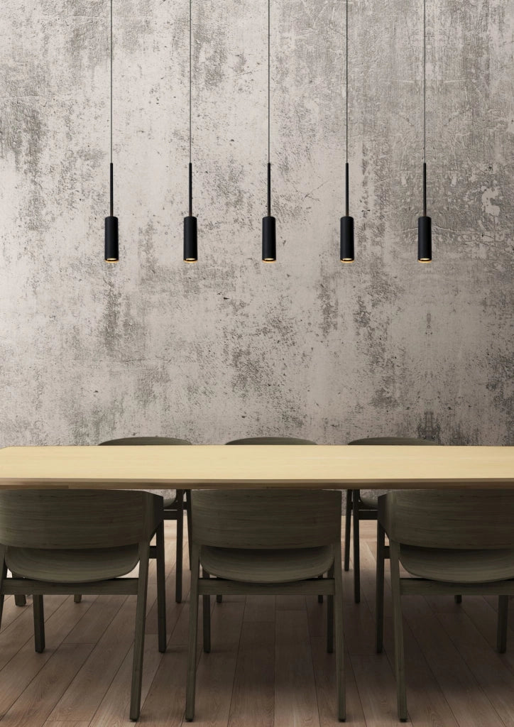 Lucide TUBULE lampadario nero LED 7W 2700K alluminio
