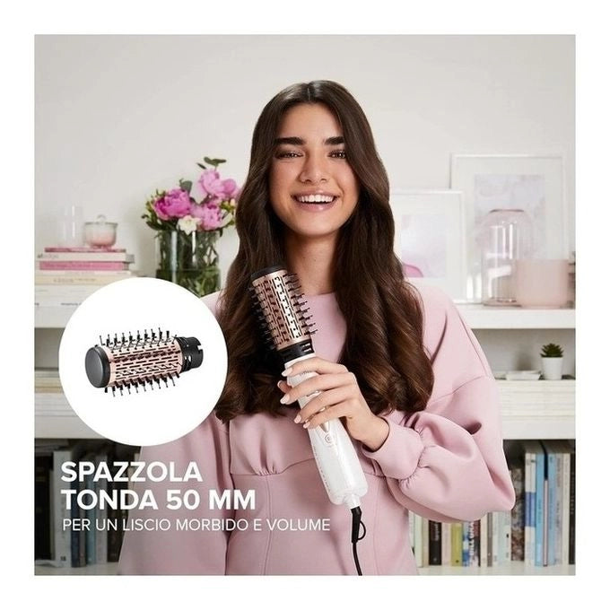 Bellissima Imetec GH18 1100 Modellatore Ad Aria, Rivestimento Spazzole In Ceramica, 5 Accessori Per Realizzare Capelli Lisci E Luminosi, A Onde Morbide O Ricci Stretti, 1000 W