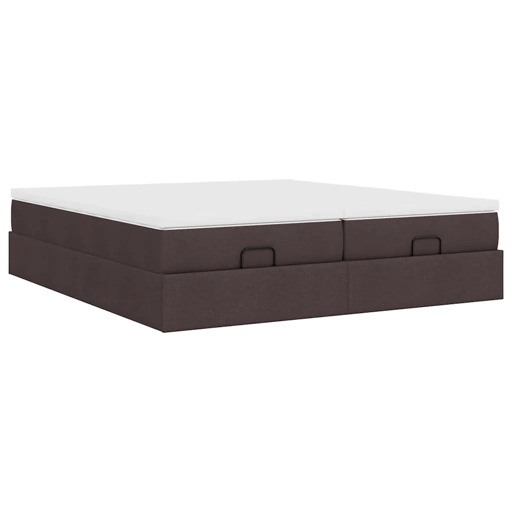 Struttura Letto Pouf con Materassi 200x200 cm in Tessuto 3311251