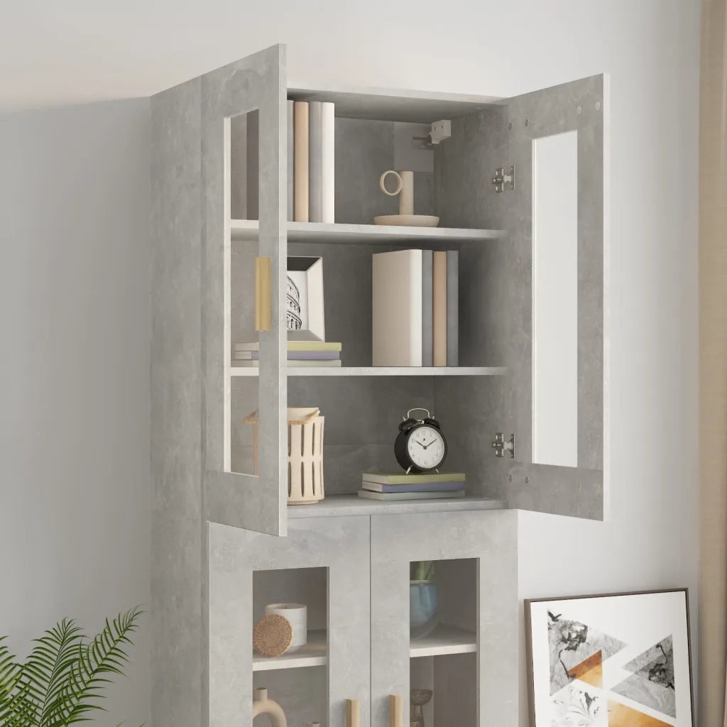 Armadietto Pensile a Parete Grigio Cemento 69,5x34x90 cm CFW8462497