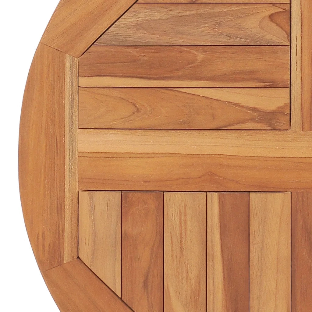 Piano Tavolo in Legno Massello di Teak Rotondo 2,5 cm 60 cm 48984