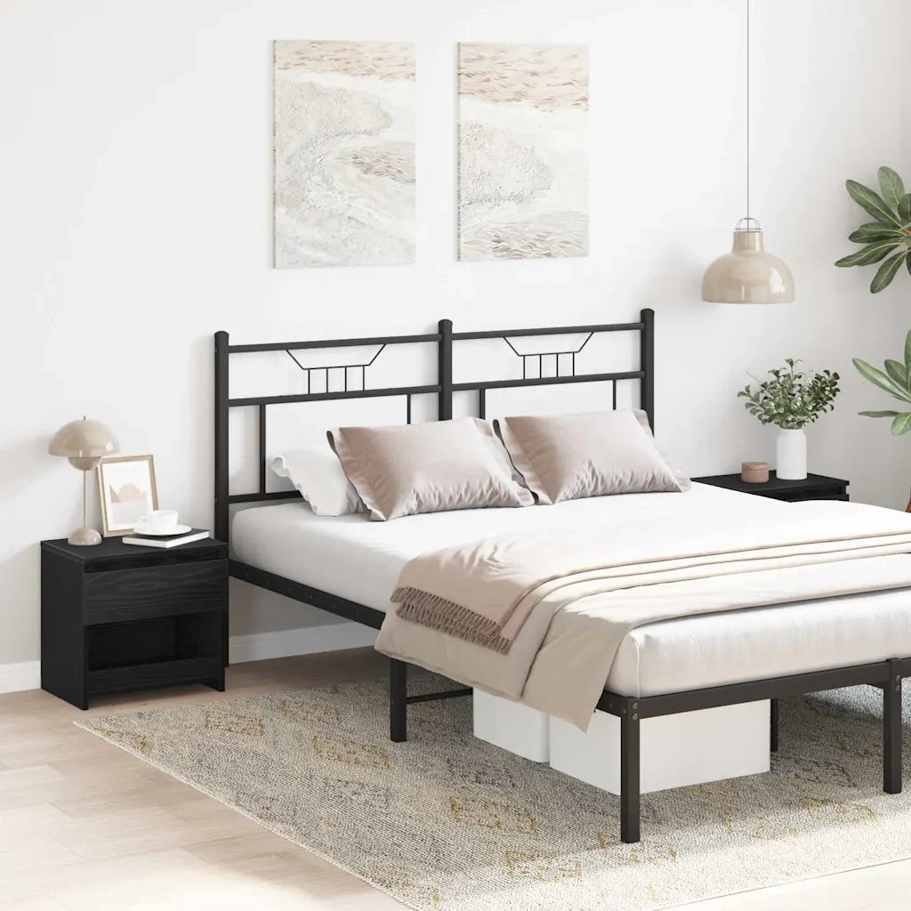 Set di 2 Comodini | Armadio da Notte | Mobiletto da notte Rovere Nero 40 x 30 x 39 cm