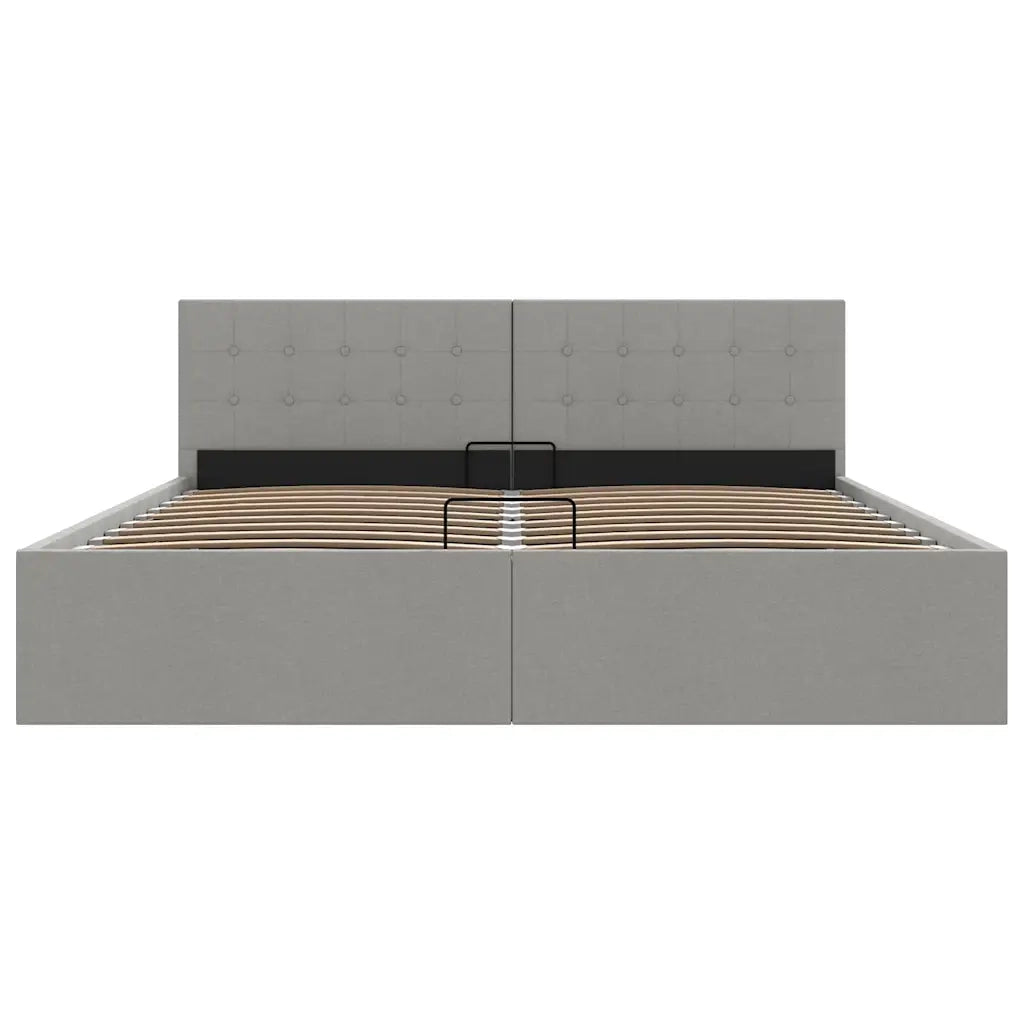 Giroletto con Contenitore Grigio Chiaro in Tessuto 160x200 cm 285580