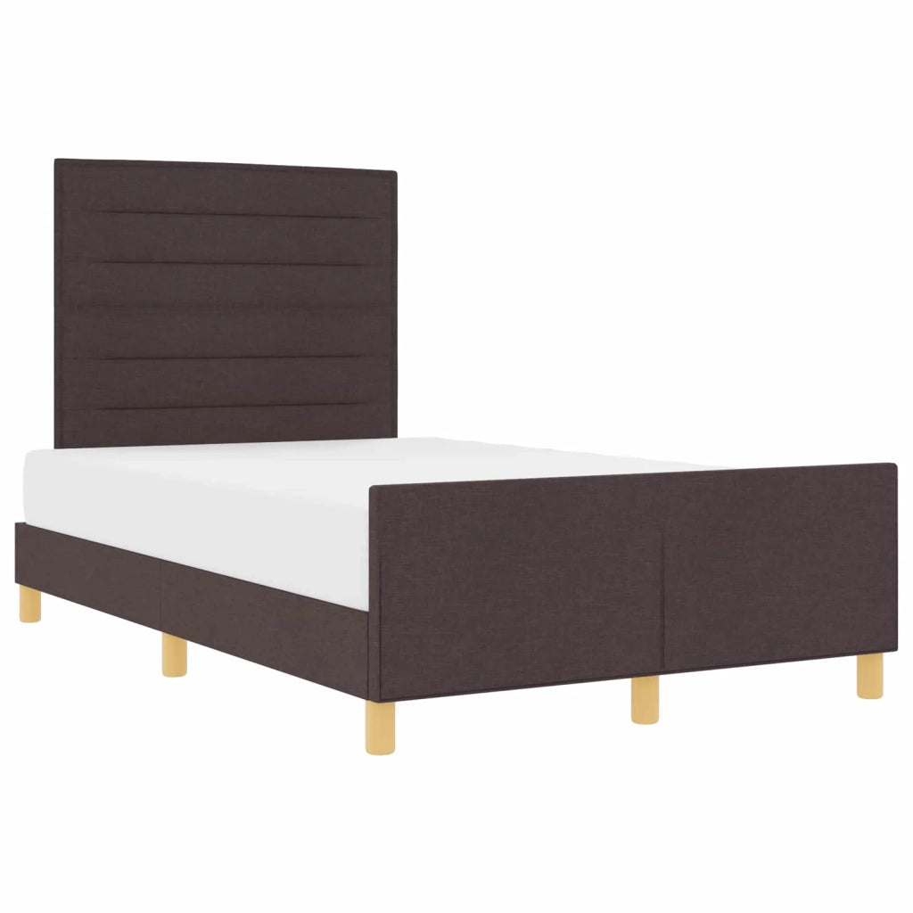 Struttura del letto Marrone scuro 120 x 190 cm Tessuto 3344637