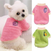 Tuta per cani in due pezzi - abbigliamento per piccoli cani femmine, tessuto in pelo di lupo caldo, modello carino, abbigliamento spesso per animali domestici XS