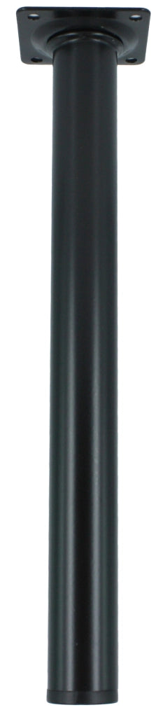 PIEDINO ACCIAIO D. 30 X H 150 MM NERO- 4,0 pz