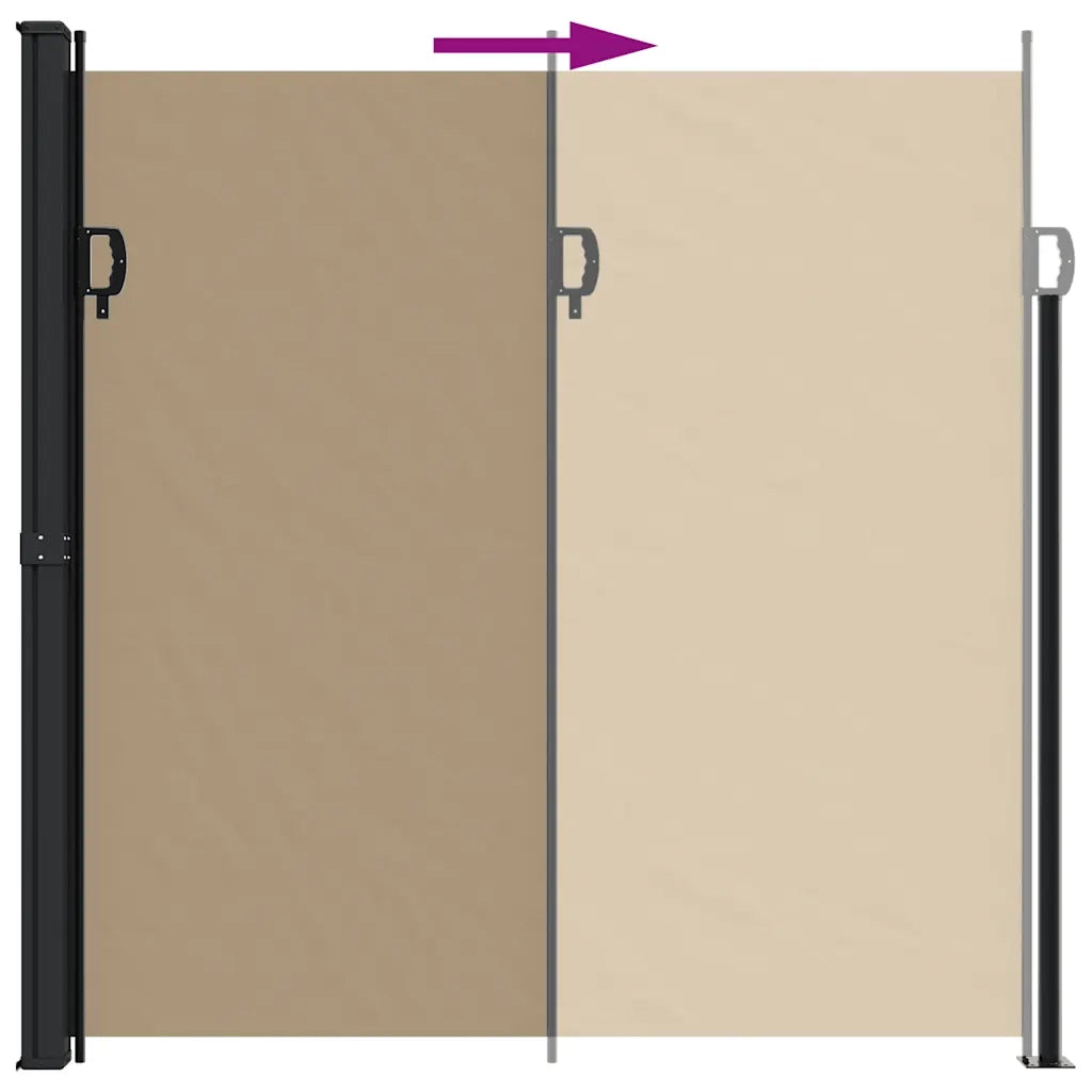 Tenda da Sole Laterale Retrattile Tortora 200x300 cm 4004364