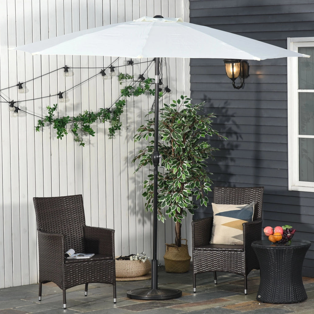 Base per Ombrellone in Cemento Plastica con Effetto Rattan ¨C zephmum ¨C Bronzo ?48x34cm 14kg