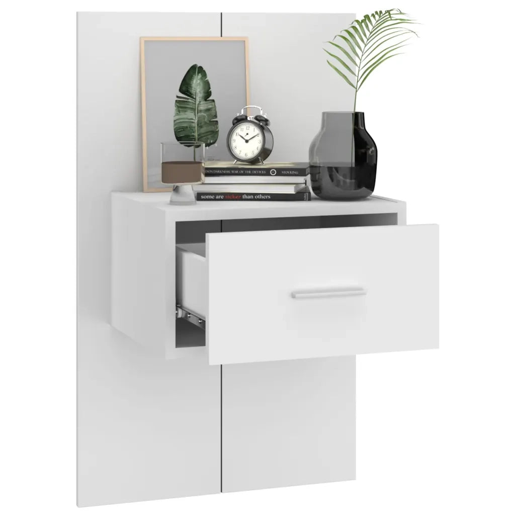 Comodino a Parete Bianco 810971