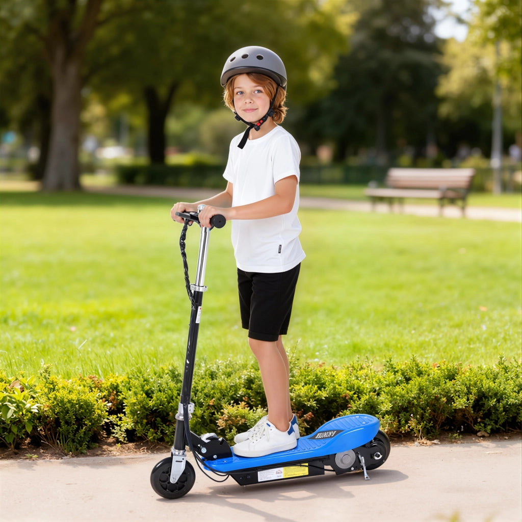 Monopattino Elettrico Pieghevole per Bambini ¨C Xylo ¨C Manubrio Regolabile 78x37x87-95cm Blu