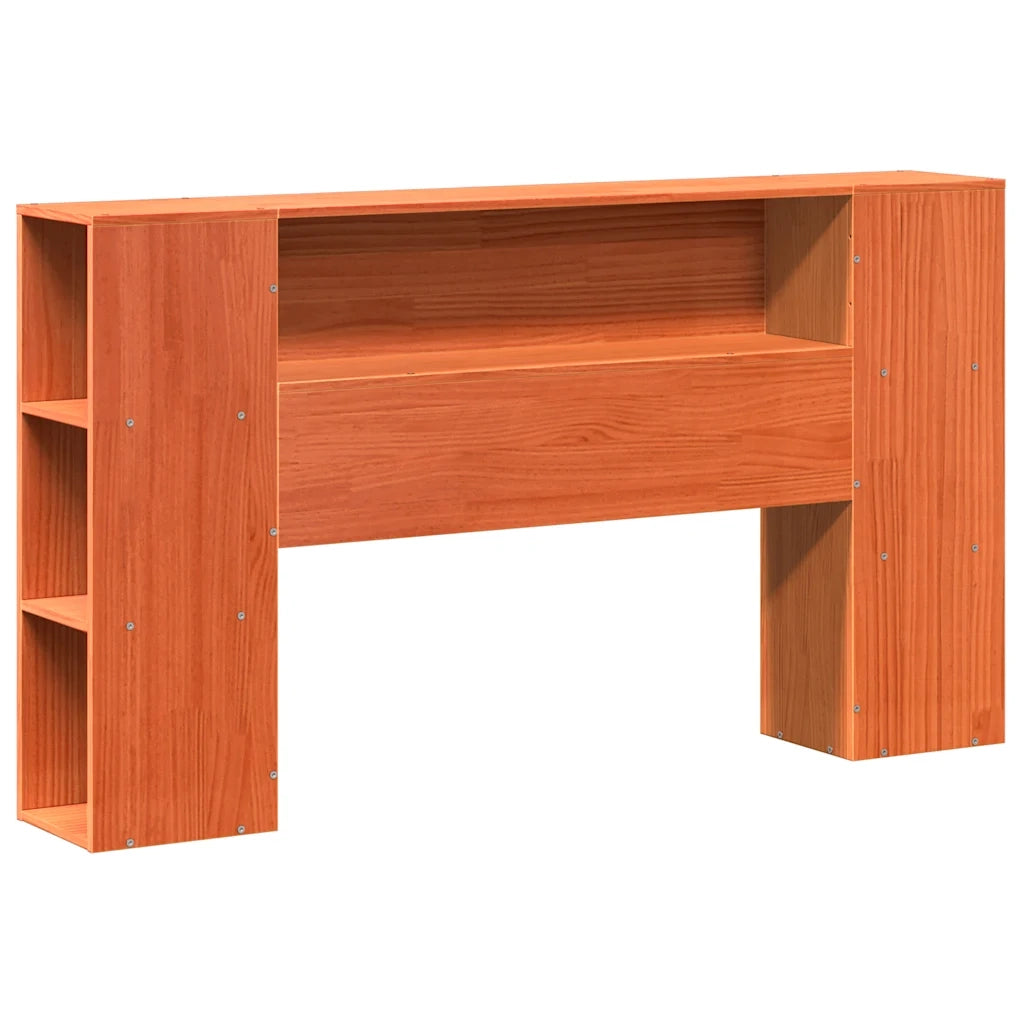 Letto Libreria senza Materasso Marrone Cera 140x190 cm in Pino 3322722