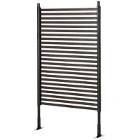 Recinzione Divisorio da Giardino Modulabile Autoportante in Acciaio, 93x22x150 cm, Marrone