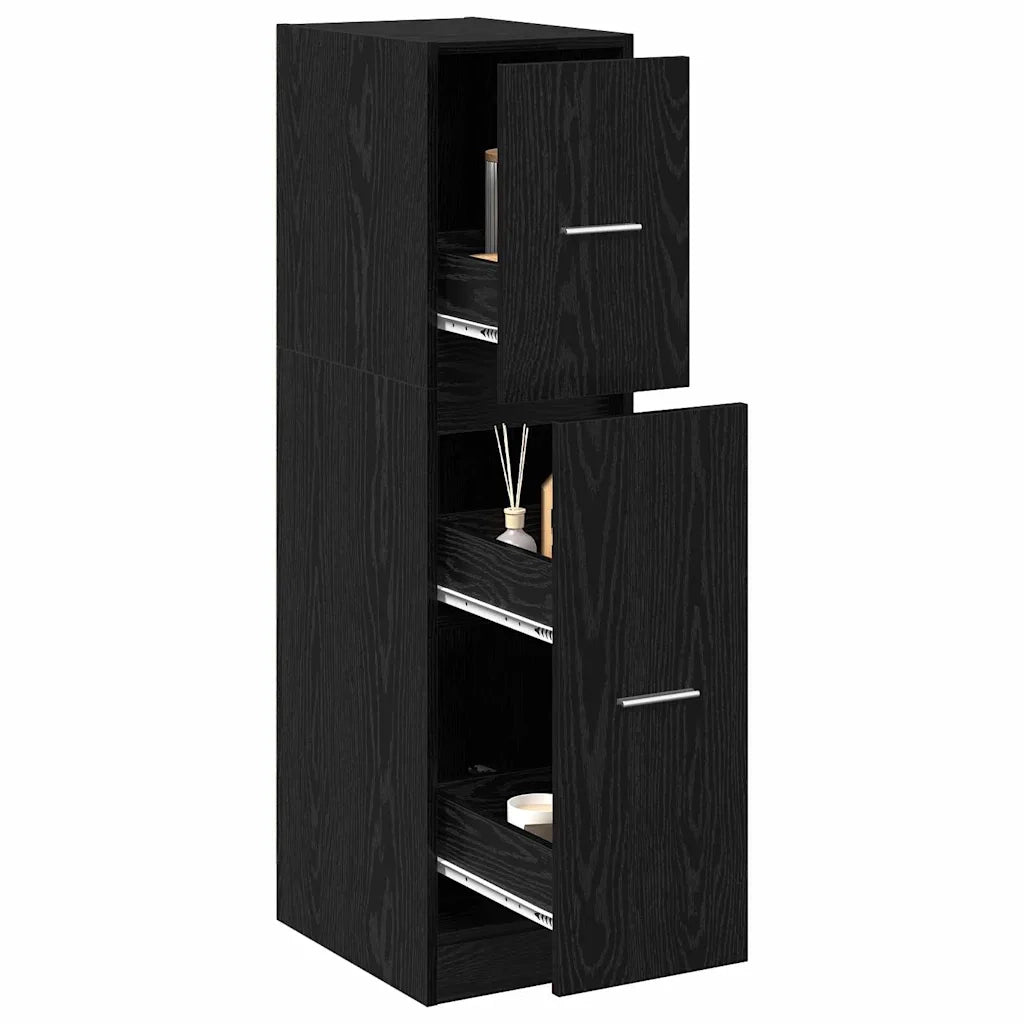 Armadio da Apoteca Rovere nero 30 x 41 x 118 cm 869002