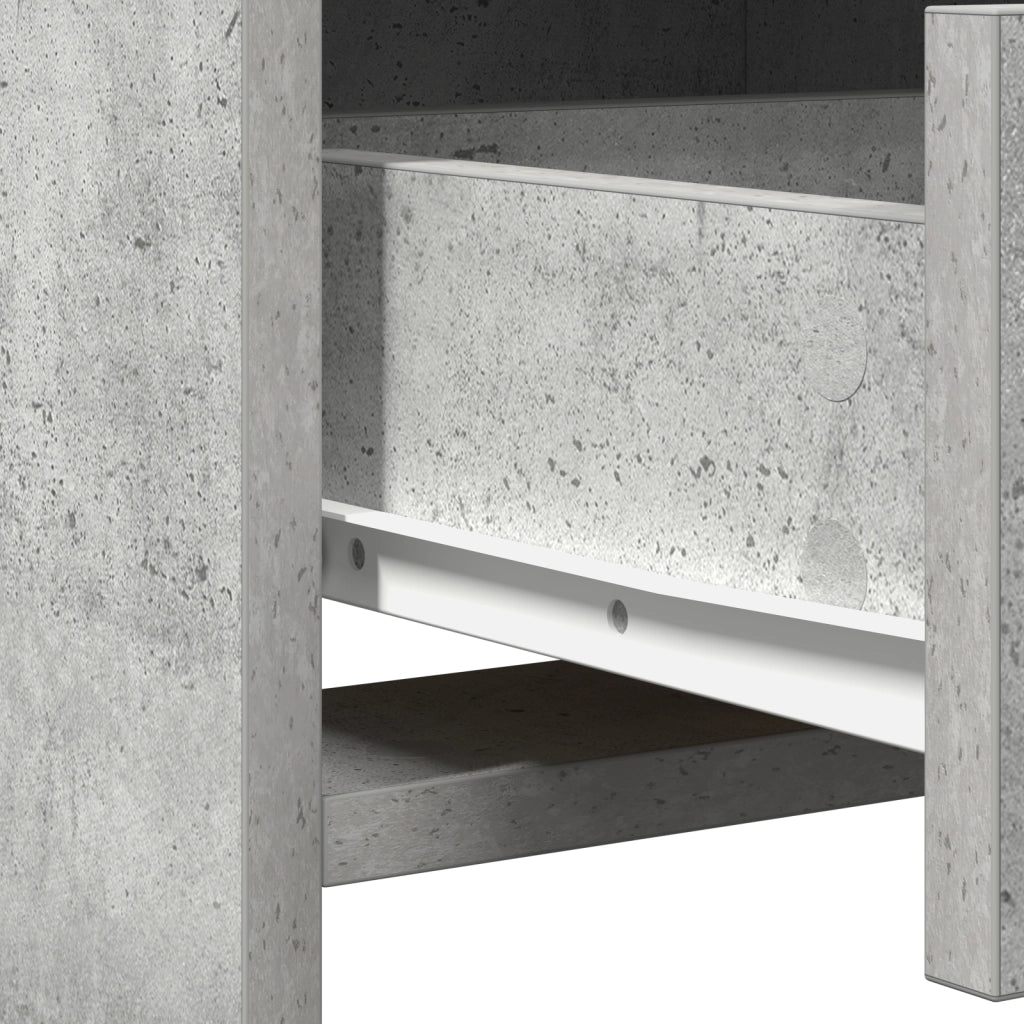 Set di Toeletta a 2 Pezzi con LED in Legno Ingegnerizzato Grigio