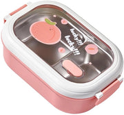 Lunchbox in Acciaio Inossidabile - Termica - Impermeabile - Progettata con Compartimenti - Portatile - Divisori Rimovibili - Bentobox