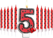 Candelabro numerico 1-9 - Candelabri per compleanni - Cigno - 10 candele lunghe sottili - Decorazione - Festa - Candelabro per compleanni