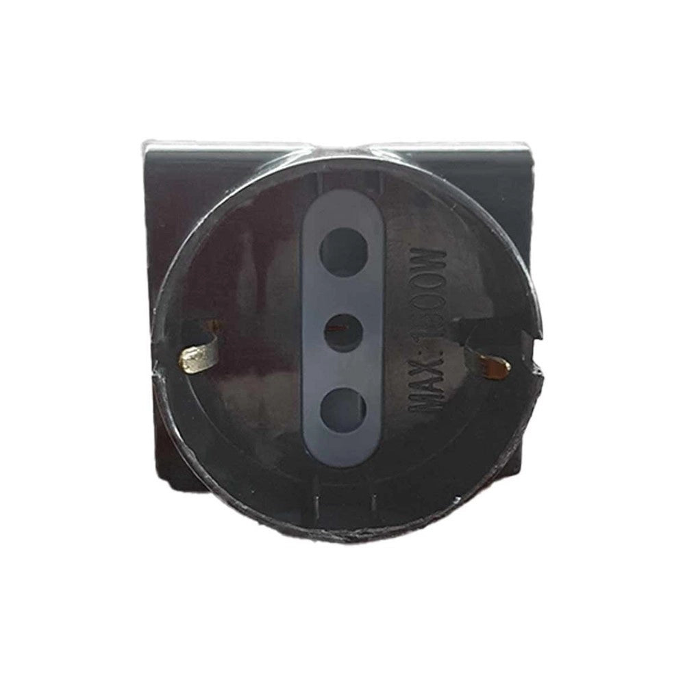 Trade Shop - Adattatore Spina 16a 2p+t 1 Presa Ita 10a/schuko 16a 2 Prese Bipasso 10/16a 83049 -