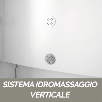 Cabina doccia multifunzione 1 anta scorrevole 1 fissa 80x120 cm