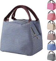 Borsa isolata per picnic unica pezza, borsa da viaggio per pranzo, borsa riutilizzabile per bambini, adulti, uomini, termos, impermeabile per scuola e ufficio, 5,5 l - blu marino