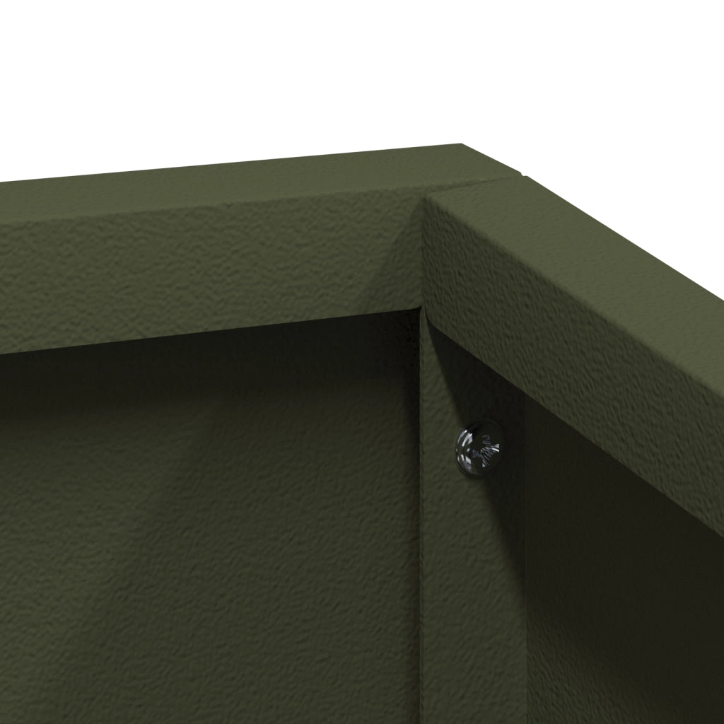 Fioriere Verde oliva Metallo Lunghezza 100 cm Fioriere