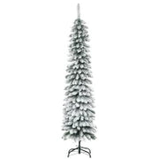 Albero di Natale Innevato a 2 Sezioni con 395 Rami in Metallo e Plastica, 46x46x180cm, Verde