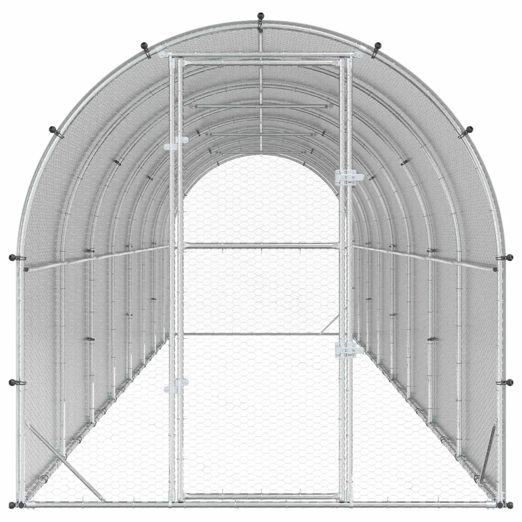 Pollaio Argento 800 x 200 x 200 cm Acciaio zincato 3434688