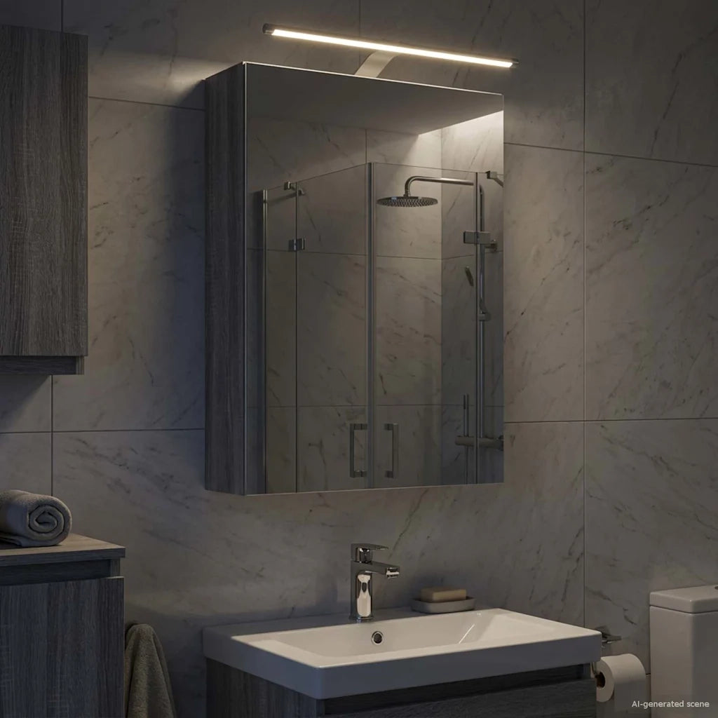 Mobiletto per specchio da bagno Grigio Sonoma 50 x 14,5 x 70 cm 889052