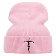 Cappelli invernali caldi di lana con croce, colore rosa