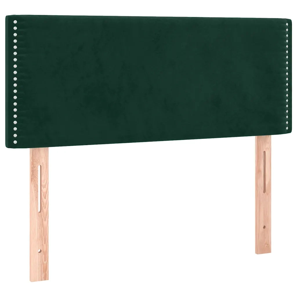 Giroletto a Molle con Materasso Verde Scuro 80x200 cm Velluto
